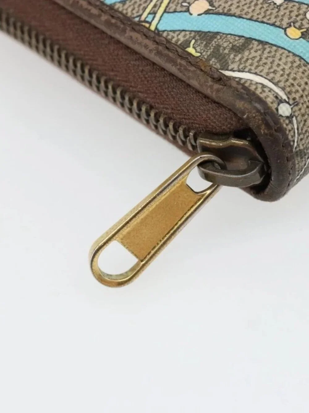 GUCCI GG Supreme Wallet PVC Beige 647940 Auth 186699A